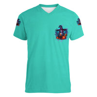 Hocus Pocus Time Witches Halloween Women V Neck T Shirt - Wonder Print Shop