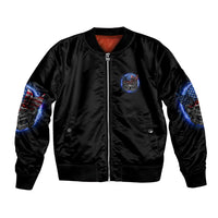 If I'm Too Quiet And Smiling America Skull Wings Bomber Jacket - Wonder Print Shop