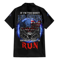 If I'm Too Quiet And Smiling America Skull Wings Family Matching Mermaid Dress and Hawaiian Shirt - Wonder Print Shop