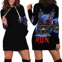 If I'm Too Quiet And Smiling America Skull Wings Hoodie Dress - Wonder Print Shop