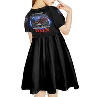 If I'm Too Quiet And Smiling America Skull Wings Kid Short Sleeve Dress - Wonder Print Shop