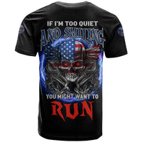 If I'm Too Quiet And Smiling America Skull Wings T Shirt - Wonder Print Shop
