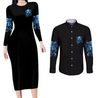 If You Are Shocked By What I Say Couples Matching Long Sleeve Bodycon Dress and Long Sleeve Button Shirt - Wonder Print Shop