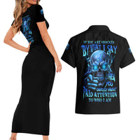 If You Are Shocked By What I Say Couples Matching Short Sleeve Bodycon Dress and Hawaiian Shirt - Wonder Print Shop