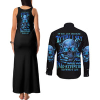 If You Are Shocked By What I Say Couples Matching Tank Maxi Dress and Long Sleeve Button Shirt - Wonder Print Shop