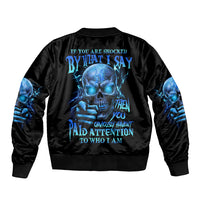 If You Are Shocked By What I Say Sleeve Zip Bomber Jacket - Wonder Print Shop