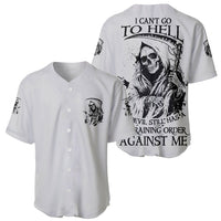 I Can't Go To Hell Reaper Skull Baseball Jersey - Wonder Print Shop