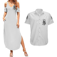 I Can't Go To Hell Reaper Skull Couples Matching Summer Maxi Dress and Hawaiian Shirt - Wonder Print Shop