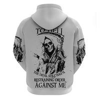 I Can't Go To Hell Reaper Skull Hoodie - Wonder Print Shop