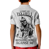 I Can't Go To Hell Reaper Skull Kid Polo Shirt - Wonder Print Shop