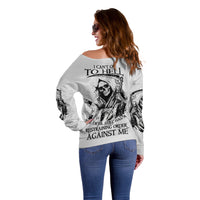 I Can't Go To Hell Reaper Skull Off Shoulder Sweater - Wonder Print Shop
