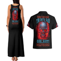 When I Was Born Fire Skull Couples Matching Tank Maxi Dress and Hawaiian Shirt - Wonder Print Shop
