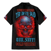 When I Was Born Fire Skull Family Matching Mermaid Dress and Hawaiian Shirt - Wonder Print Shop