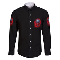 When I Was Born Fire Skull Family Matching Off Shoulder Short Dress and Hawaiian Shirt - Wonder Print Shop