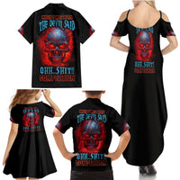 When I Was Born Fire Skull Family Matching Summer Maxi Dress and Hawaiian Shirt - Wonder Print Shop