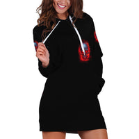 When I Was Born Fire Skull Hoodie Dress - Wonder Print Shop