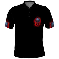 When I Was Born Fire Skull Polo Shirt - Wonder Print Shop