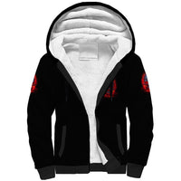 When I Was Born Fire Skull Sherpa Hoodie - Wonder Print Shop