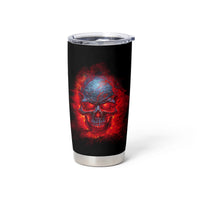 When I Was Born Fire Skull Tumbler Cup - Wonder Print Shop