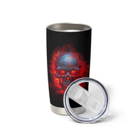 When I Was Born Fire Skull Tumbler Cup - Wonder Print Shop