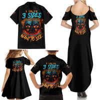 I Have 3 Sides Skull Reaper Family Matching Summer Maxi Dress and Hawaiian Shirt - Wonder Print Shop