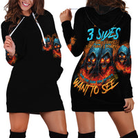 I Have 3 Sides Skull Reaper Hoodie Dress - Wonder Print Shop