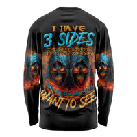 I Have 3 Sides Skull Reaper Long Sleeve Shirt - Wonder Print Shop