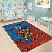Bes Area Rug Ancient Egyptian Hieroglyphs and Sacred Symbols Ancient Myth - Wonder Print Shop