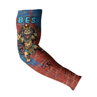 Bes Arm Sleeves Ancient Egyptian Hieroglyphs and Sacred Symbols Ancient Myth - Wonder Print Shop