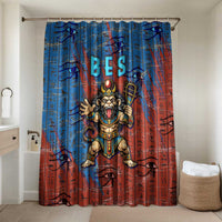 Bes Bathroom Set Ancient Egyptian Hieroglyphs and Sacred Symbols Ancient Myth - Wonder Print Shop