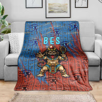 Bes Blanket Ancient Egyptian Hieroglyphs and Sacred Symbols Ancient Myth - Wonder Print Shop