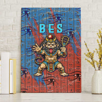 Bes Canvas Wall Art Ancient Egyptian Hieroglyphs and Sacred Symbols Ancient Myth - Wonder Print Shop