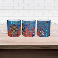 Bes Ceramic Mug Ancient Egyptian Hieroglyphs and Sacred Symbols Ancient Myth - Wonder Print Shop