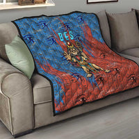 Bes Quilt Ancient Egyptian Hieroglyphs and Sacred Symbols Ancient Myth - Wonder Print Shop