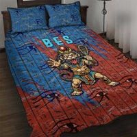 Bes Quilt Bed Set Ancient Egyptian Hieroglyphs and Sacred Symbols Ancient Myth - Wonder Print Shop