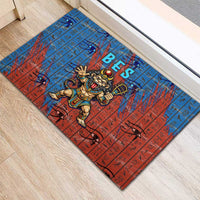 Bes Rubber Doormat Ancient Egyptian Hieroglyphs and Sacred Symbols Ancient Myth - Wonder Print Shop