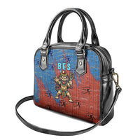 Bes Shoulder Handbag Ancient Egyptian Hieroglyphs and Sacred Symbols Ancient Myth - Wonder Print Shop