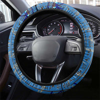 Bes Steering Wheel Cover Ancient Egyptian Hieroglyphs and Sacred Symbols Ancient Myth - Wonder Print Shop