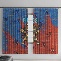 Bes Window Curtain Ancient Egyptian Hieroglyphs and Sacred Symbols Ancient Myth - Wonder Print Shop