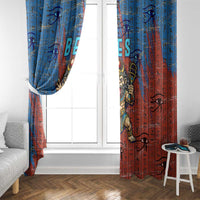 Bes Window Curtain Ancient Egyptian Hieroglyphs and Sacred Symbols Ancient Myth - Wonder Print Shop