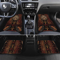 Bes Ancient Egyptian Car Mats with Leopard Print Ankh and Eye of Horus Egyptian Deity Tribute - Wonder Print Shop