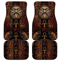 Bes Ancient Egyptian Car Mats with Leopard Print Ankh and Eye of Horus Egyptian Deity Tribute - Wonder Print Shop