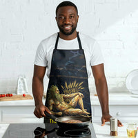 Geb Apron Ancient Egyptian Cracked Earth and Wheat Illustration Egyptian Earth God - Wonder Print Shop