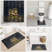 Geb Bathroom Set Ancient Egyptian Cracked Earth and Wheat Illustration Egyptian Earth God - Wonder Print Shop