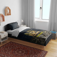 Geb Bedding Set Ancient Egyptian Cracked Earth and Wheat Illustration Egyptian Earth God - Wonder Print Shop