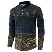 Geb Button Sweatshirt Ancient Egyptian Cracked Earth and Wheat Illustration Egyptian Earth God