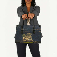 Geb Leather Bag Ancient Egyptian Cracked Earth and Wheat Illustration Egyptian Earth God - Wonder Print Shop