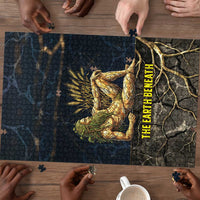 Geb Puzzle Ancient Egyptian Cracked Earth and Wheat Illustration Egyptian Earth God - Wonder Print Shop