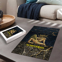 Geb Puzzle Ancient Egyptian Cracked Earth and Wheat Illustration Egyptian Earth God - Wonder Print Shop