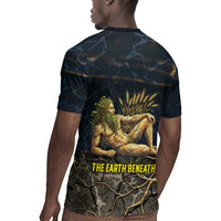 Geb Rugby Jersey Ancient Egyptian Cracked Earth and Wheat Illustration Egyptian Earth God - Wonder Print Shop